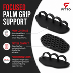 120 Pieces Flexible Rubber Palm Protector Grip for Weight Lifting and Fitness, Black