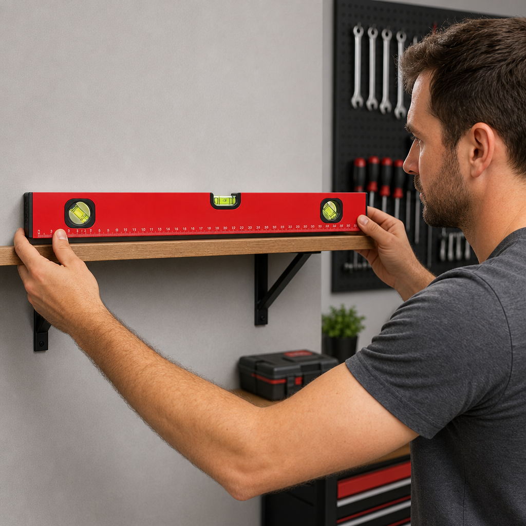 96 Pieces 50 cm Red Aluminum Spirit Level with 3 Vials and Integrated Measuring Scale