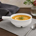 120 Pieces White Round Soup Bowl with Handle, 4 in, 1 Piece