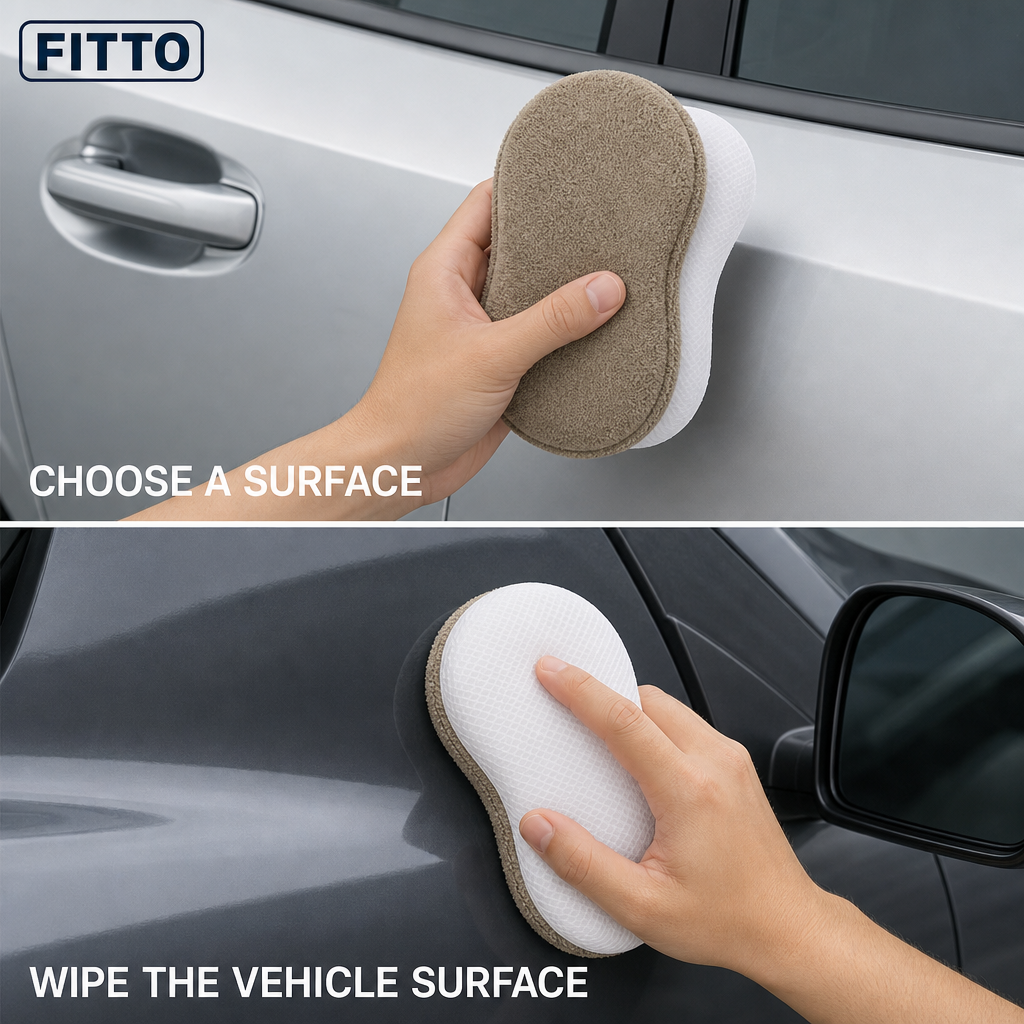 120 Pieces 2-in-1 Microfiber Car Wash Pad, Dual-Surface Vehicle Cleaning Tool, Beige and White, 27 x 14 x 7 cm