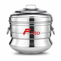 48 Pieces Stainless Steel Multi-Tier Idli Steamer Pot with Domed Lid, 13-Idli Capacity