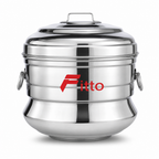 48 Pieces Stainless Steel Multi-Tier Idli Steamer Pot with Domed Lid, 13-Idli Capacity