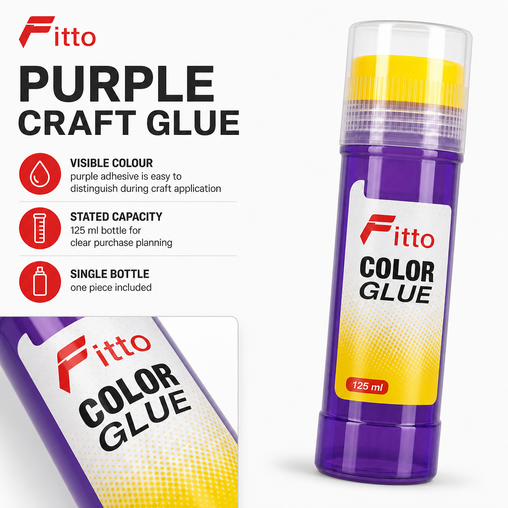240 Pieces Purple Colour Glue, 125 ml, 1 Piece