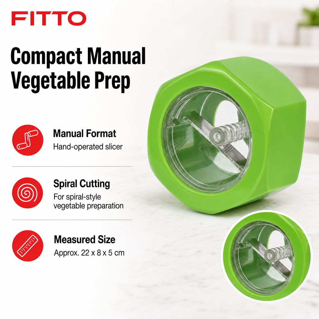 120 Pieces Manual Spiral Vegetable Slicer and Cucumber Cutter, Assorted Colour, 1 Piece