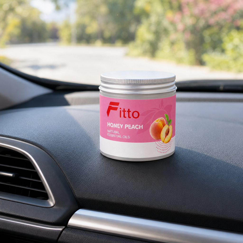 96 Pieces Car Air Fresheners, Honey Peach Natural Essential Oil Fragrance, Single Tin