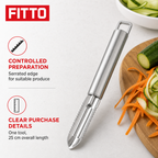 96 Pieces Stainless Steel Serrated Peeler, Single Kitchen Vegetable and Fruit Peeling Tool, 25 cm