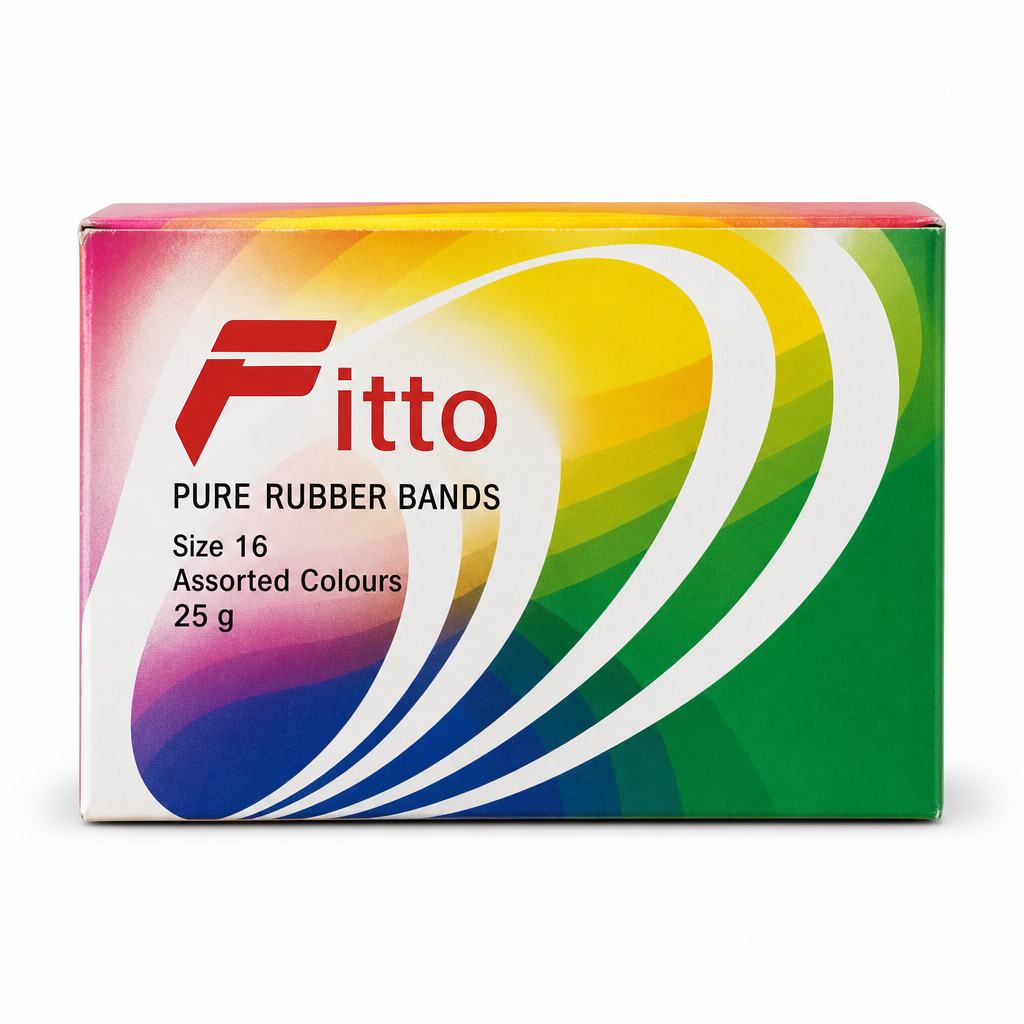 240 Pieces Rubber Bands, Assorted Colours, Size 16, 25 g Pack