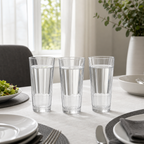 96 Pieces Glass Tumbler Set, 248 ml, 3 Pieces, Clear Drinkwares Cups for Water and Beverages