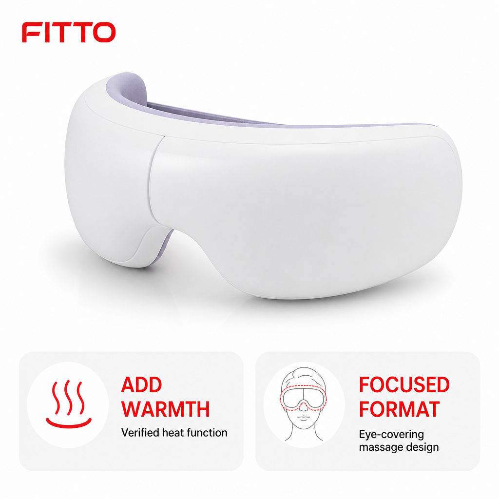 48 Pieces Heated Eye Massagers with Heat Function, White, 1 Piece
