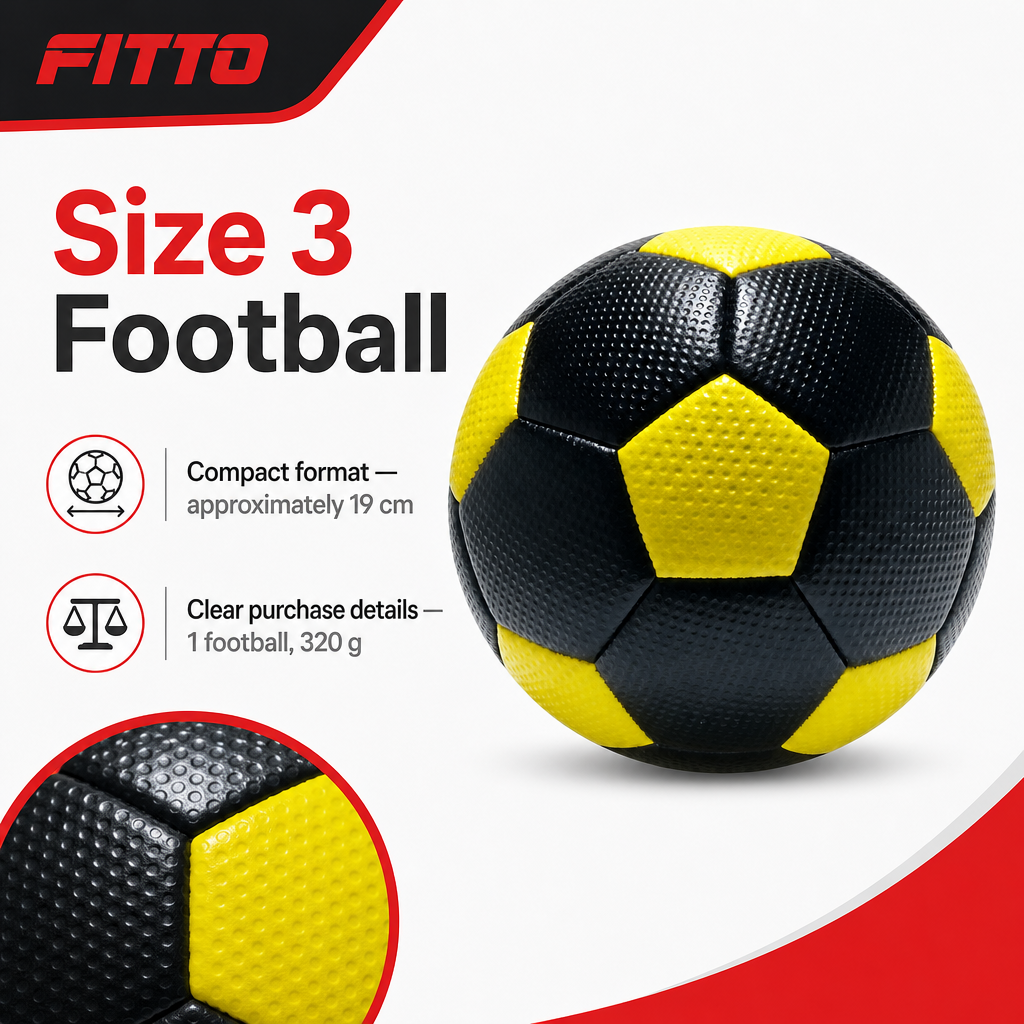 96 Pieces Football Size 3, Black Ball with Coloured Panels for Training, Practice and Recreational Play