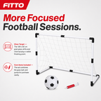 48 Pieces Portable Football Goal Set, 138 x 82 cm, with Ball and Pump