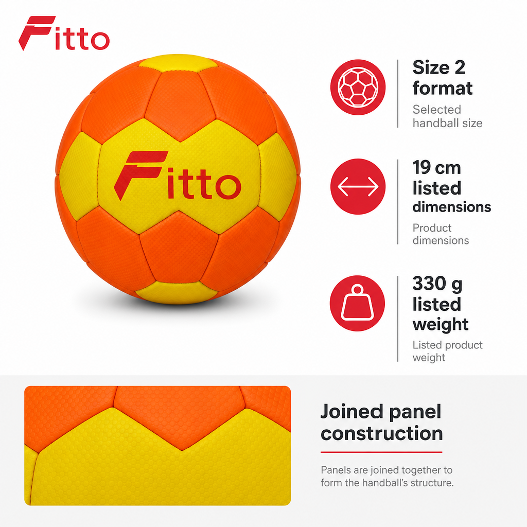 96 Pieces Handball Size 2, Orange and Yellow, Single Sports Ball for Training and Matches