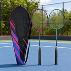 72 Pieces Badminton Racket Set with Carry Bag, 2-Piece, Purple and Green