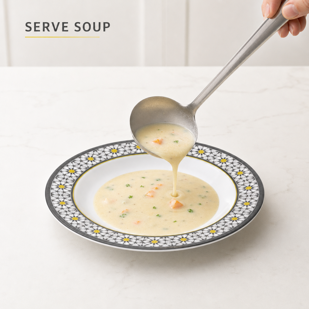 144 Pieces Melamine Soup Plate, 6 Inch, Round Floral Pattern, Single Piece
