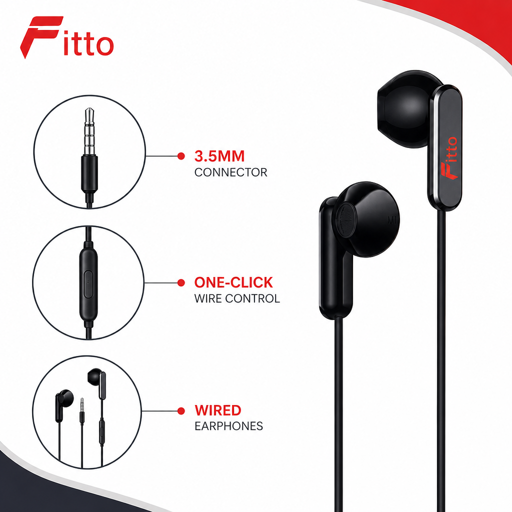 144 Pieces 3.5mm Wired Earphoneses with One-Click Wire Control for Music, Games, Movies and Voice Activities