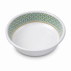 120 Pieces Melamine Salad Bowl, 6 Inch, White with Green and Yellow Pattern
