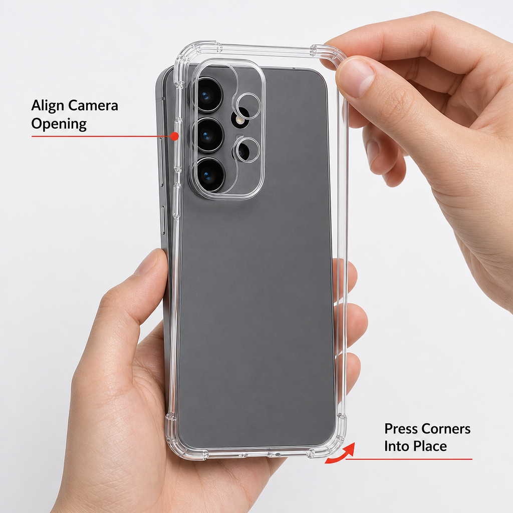 240 Pieces Clear Protective Phone Cases with Reinforced Corners, Single Piece