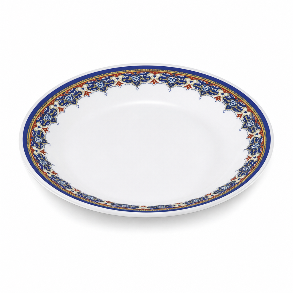 120 Pieces Melamine Dinner Plate, 10 Inch, White