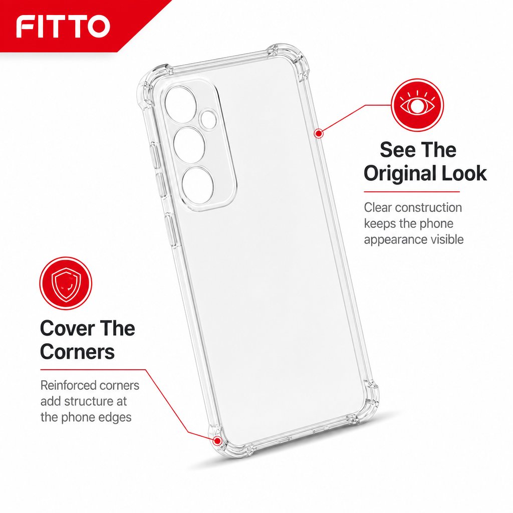 240 Pieces Clear Anti-Burst Protective Phone Cases with Reinforced Corners for 14-Series Phone