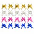 96 Pieces Pull Bows for Present Wrapping, Assorted Colours, 30 mm, Pack of 20
