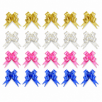 96 Pieces Pull Bows for Present Wrapping, Assorted Colours, 30 mm, Pack of 20