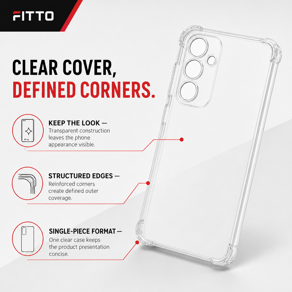 240 Pieces Clear Anti-Burst Protective Phone Cases with Reinforced Corners for Smartphone