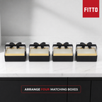72 Pieces Acrylic Presentation Boxes with Black Ribbon, Rectangular 14 x 9 x 9 cm, Set of 4