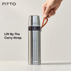 96 Pieces Stainless Steel Vacuum Flask with Carry Strap, 800 ml, 1 Piece