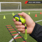 96 Pieces Pealess Sports Whistles with Lanyard, Lime Green and Black