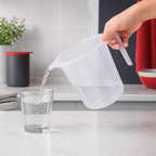 144 Pieces Transparent Plastic Pouring Mug with Handle, 1.5 Litre