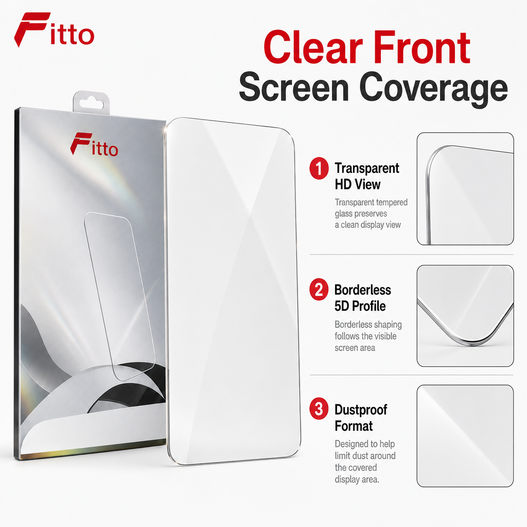 120 Pieces 5D HD Tempered Glass Screen Protectors for 17 Pro Max Smartphone, Borderless Dustproof Design