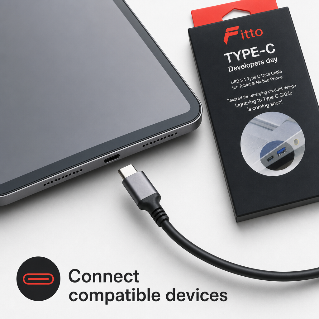 144 Pieces USB 3.1 Type-C Data Cable for Mobile Phone and Tablet, 1 Piece