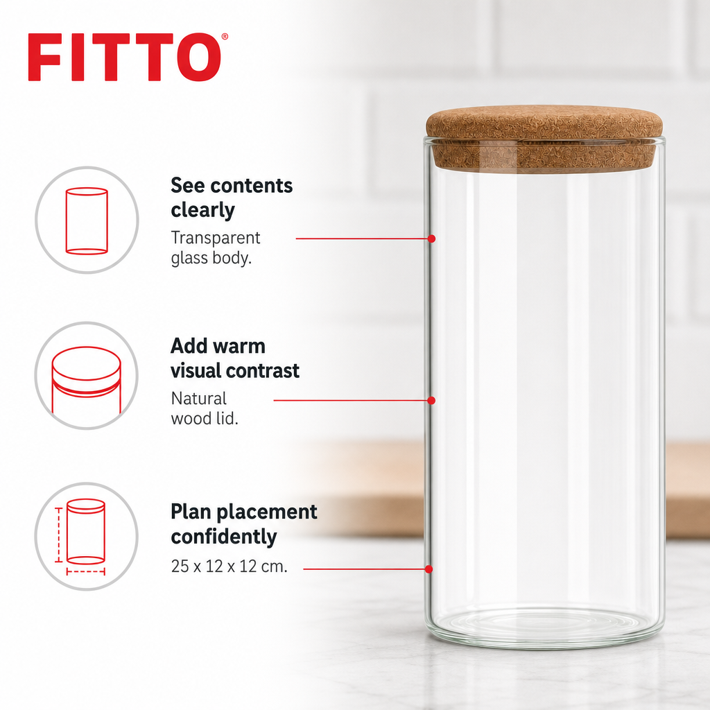 72 Pieces Glass Food Storage Jars With Wooden Lid, Clear And Natural Wood, 1 Piece
