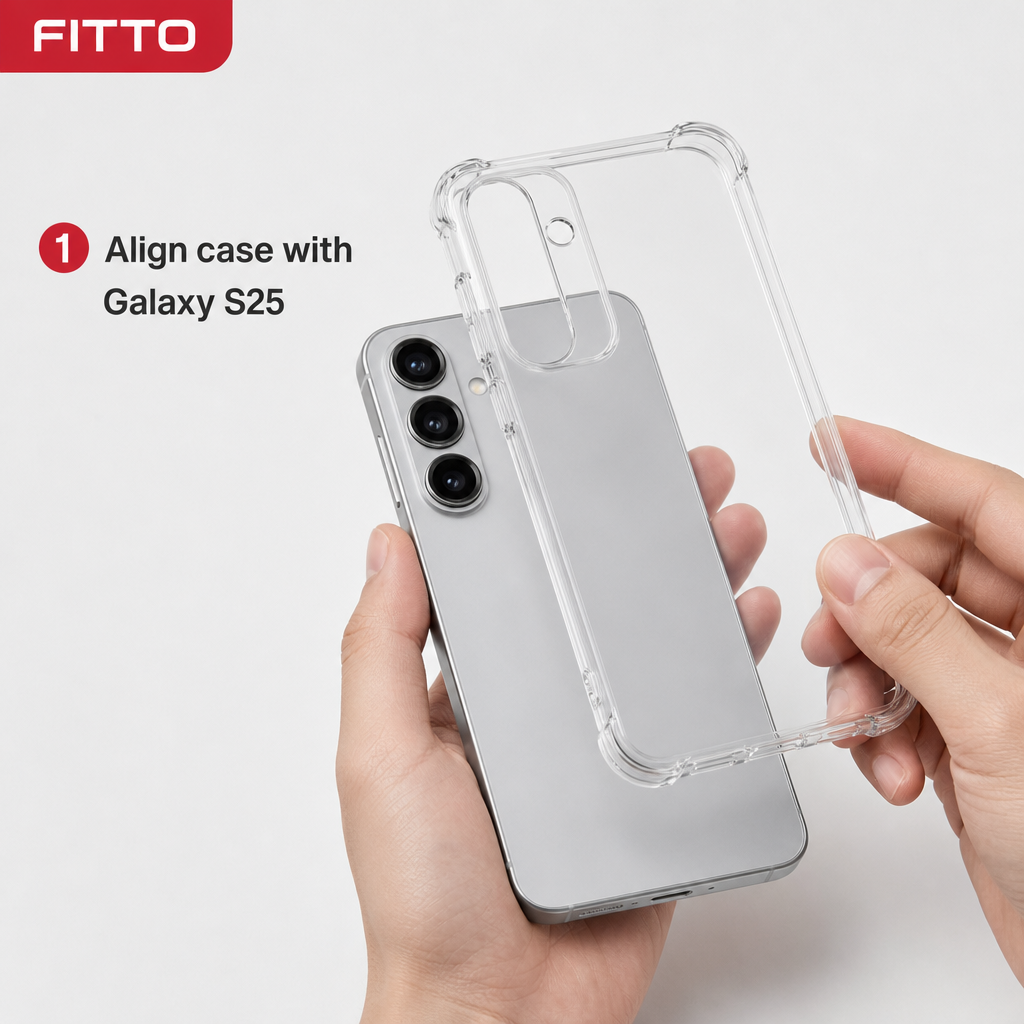 240 Pieces Clear Anti-Burst Protective Phone Cases with Reinforced Corners for Galaxy S25