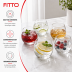 96 Pieces Round Glass Tumbler Set, Clear, 5 Pieces