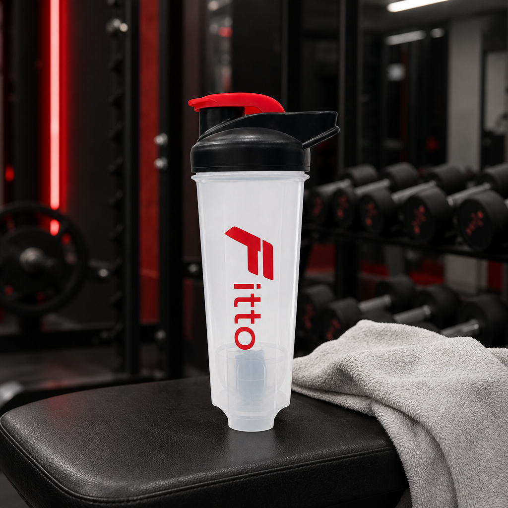 120 Pieces Protein Shaker Bottle with Flip Lid, Clear Body and Red Cap, Single Sports Drink Container