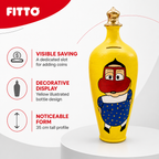 72 Pieces Decorative Bottle Coin Bank, 35 cm, Yellow