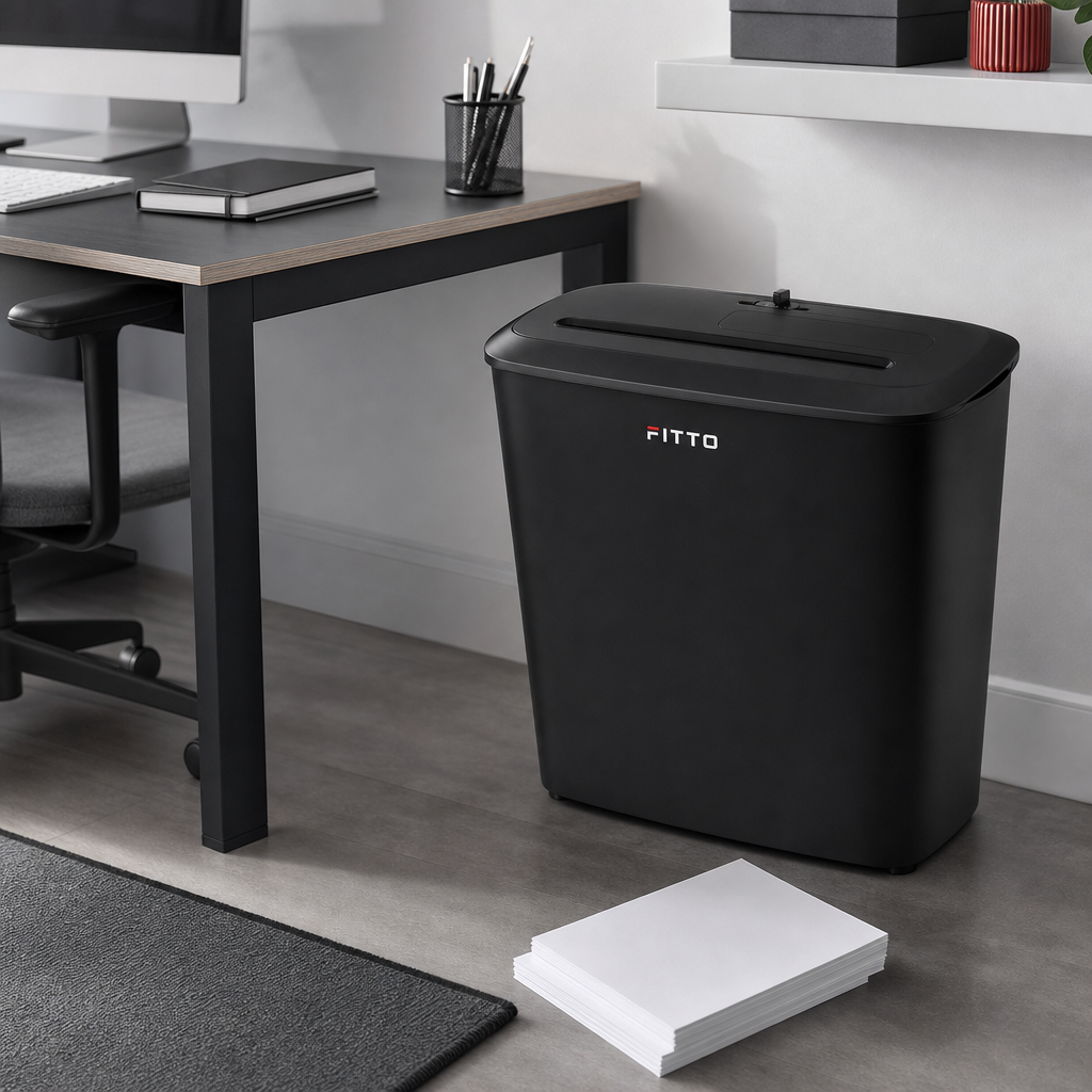 48 Pieces Paper Shredders, Strip-Cut, Up to 8 Sheets, 13L Collection Bin, 35 x 25 x 40 cm