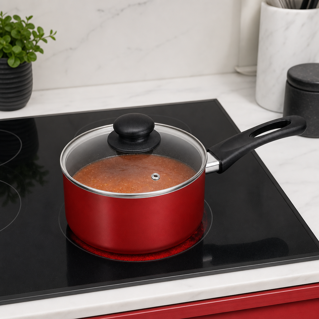 72 Pieces Sauce Pan With Lid, 20 cm Ceramic Non-Stick Cookwares