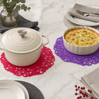 240 Pieces Decorative Round Heat Insulation Mats, 19 cm, 2 Pieces, Assorted Colours