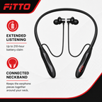 96 Pieces Wireless Sport Neckband Earphones BH-14, Up to 210-Hour Battery, Black