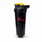 120 Pieces Sports Shaker Bottle with Flip Lid, Black Body and Yellow Cap