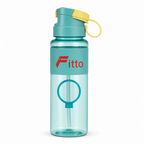 96 Pieces Plastic Sports Water Bottles with Carry Strap, 750 ml, Teal and Yellow, 1 Piece