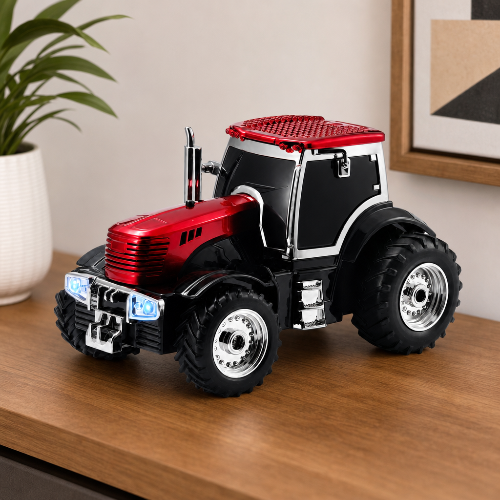 48 Pieces Tractor-Shaped Wireless Speaker, 15W Output, Red and Black, 30 x 18 x 20 cm