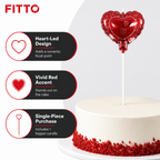 240 Pieces Love Heart Cake Topper Candle, Red, 1 Piece