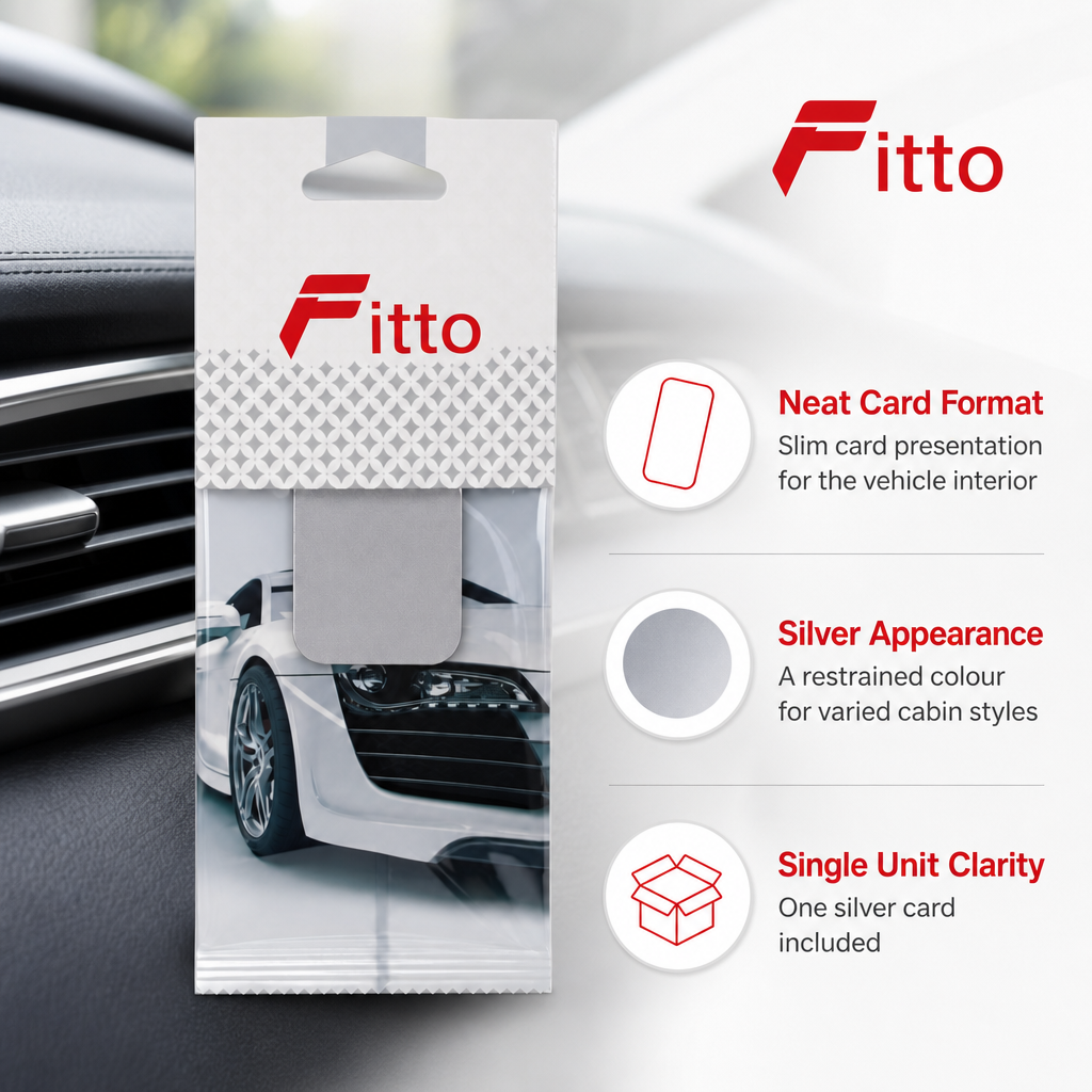 120 Pieces Car Air Fresheners Card, Silver, 1 Piece