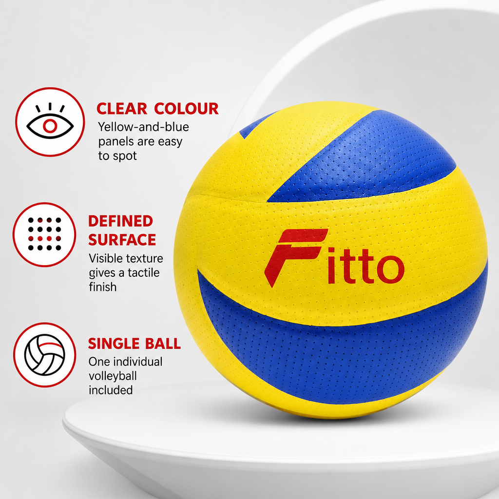 72 Pieces Volleyball, Yellow and Blue, Soft-Touch Textured Surface, 21 cm, 270 g