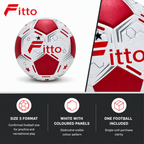 72 Pieces Football Size 5, White Ball with Coloured Panels for Training, Practice and Recreational Play