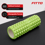 96 Pieces Textured Yoga Roller 33cm Green Cylindrical Exercise Roller