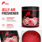 120 Pieces Jelly Air Freshener, Rosewood & Oud Scent, Single Jar, 9 cm